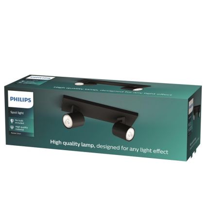 Philips - Spot LED RGBW regulável RUNNER 2xGU10/6,5W/230V 2700-6500K preto
