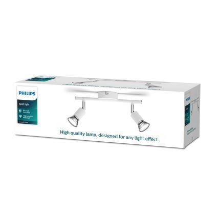 Philips - Foco 2xGU10/50W/230V branco