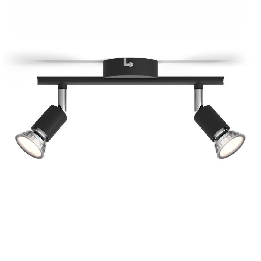 Philips - Foco 2xGU10/50W/230V preto