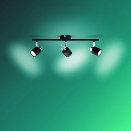 Philips - Foco 3xGU10/35W/230V preto