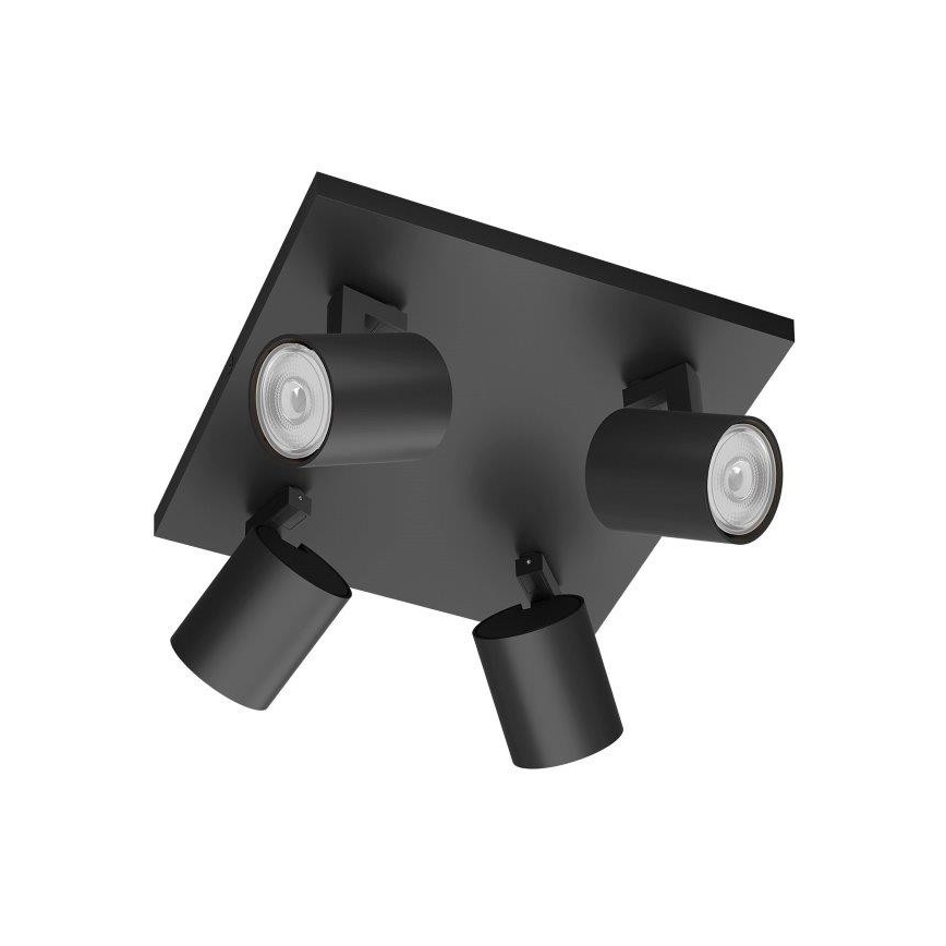 Philips - Foco 4xGU10/20W/230V preto