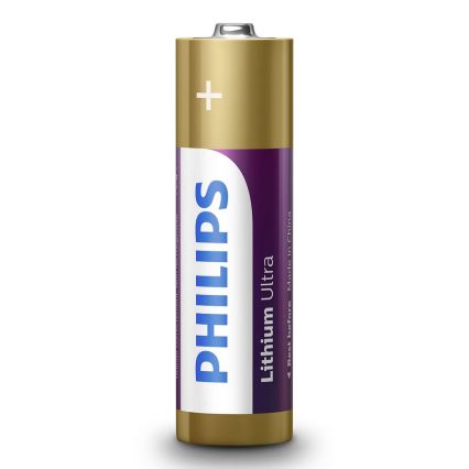 Philips FR6LB4A/10 - 4 unidades de pilhas de lítio AA LITHIUM ULTRA 1,5V 2400mAh