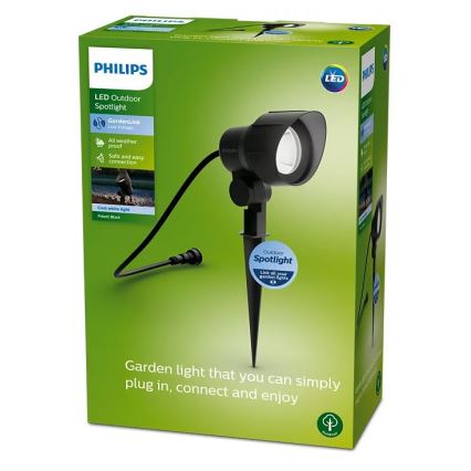Philips - Luminária de LED para exterior, spot LED/6W/12V 4000K IP44