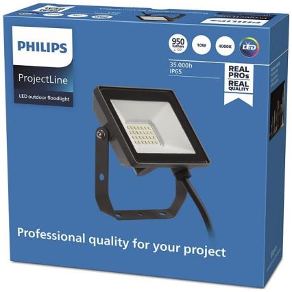 Philips - Holofote exterior LED PROJECTLINE LED/10W/230V IP65 4000K