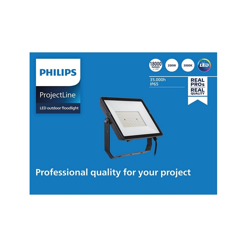 Philips - Holofote exterior LED PROJECTLINE LED/200W/230V IP65 3000K