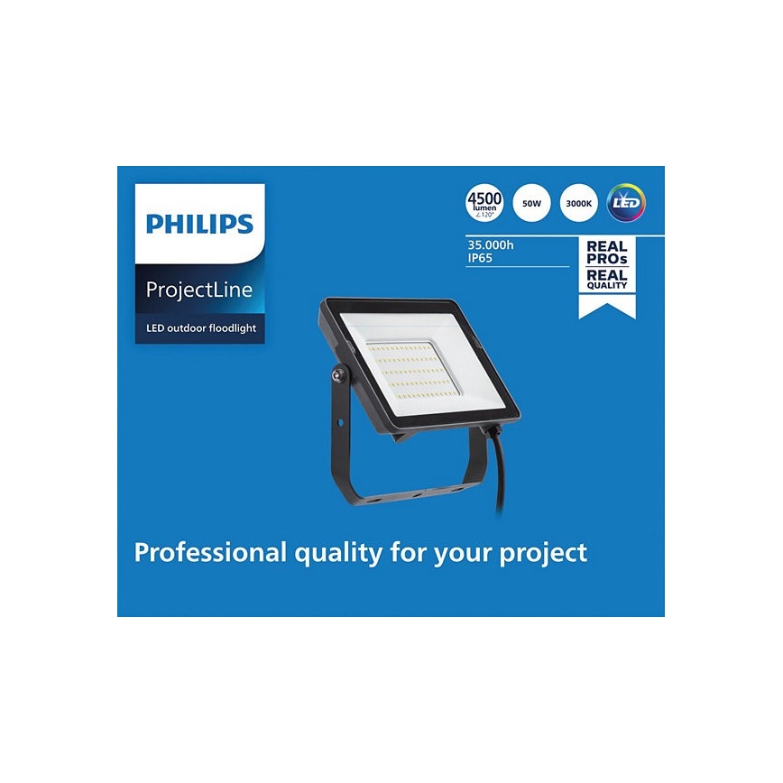 Philips - Holofote exterior LED PROJECTLINE LED/50W/230V IP65 3000K