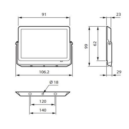 Philips - Holofote LED DECOFLOOD LED/10W/230V IP65