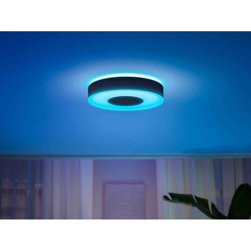 Philips - Luminária de teto LED RGB dimerizável Hue INFUSE LED/33,5W/230V 2000-6500K Ø 381 mm preto