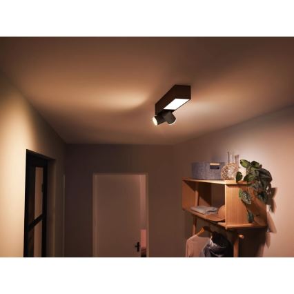 Philips - Luminária de embutir LED RGBW regulável Hue CENTRIS 2xGU10/4,2W/230V + LED/11W 2000-6500K