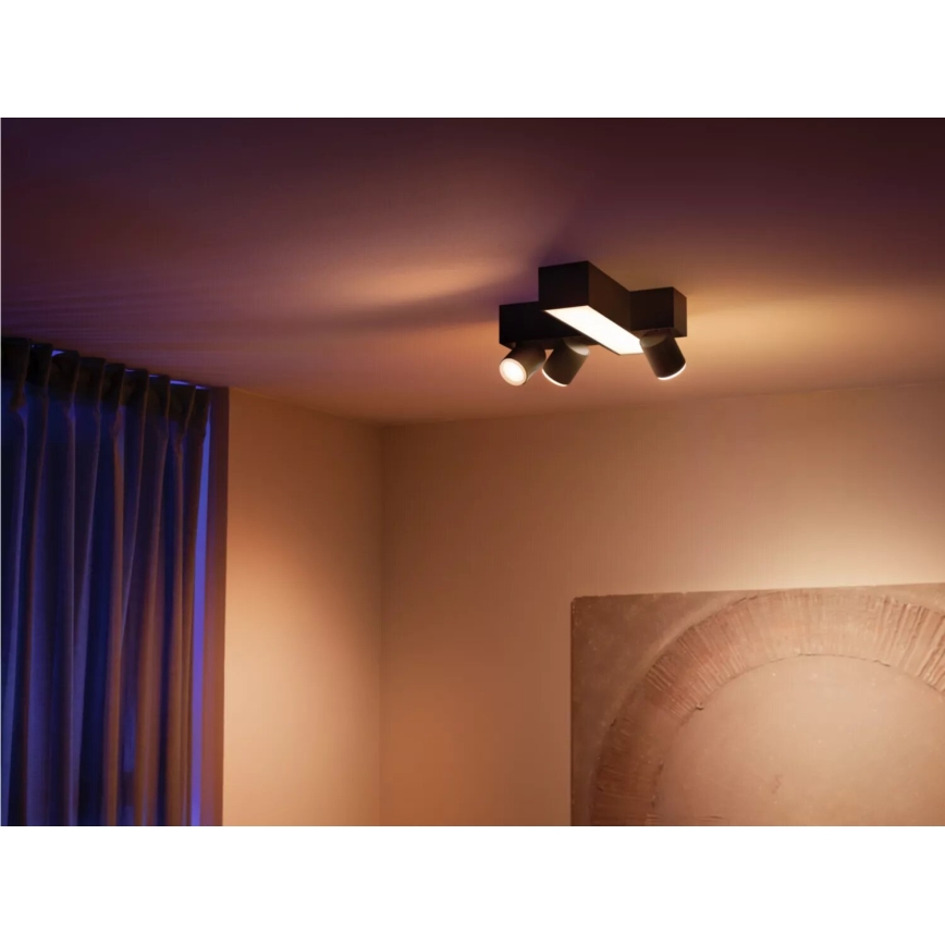 Philips - Luminária de embutir LED RGBW regulável Hue CENTRIS 3xGU10/4,2W/230V + LED/11W 2000-6500K