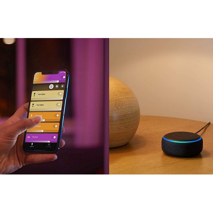 Philips - Luminária de embutir LED RGBW regulável Hue CENTRIS LED/11W/230V + 2xGU10/5,7W