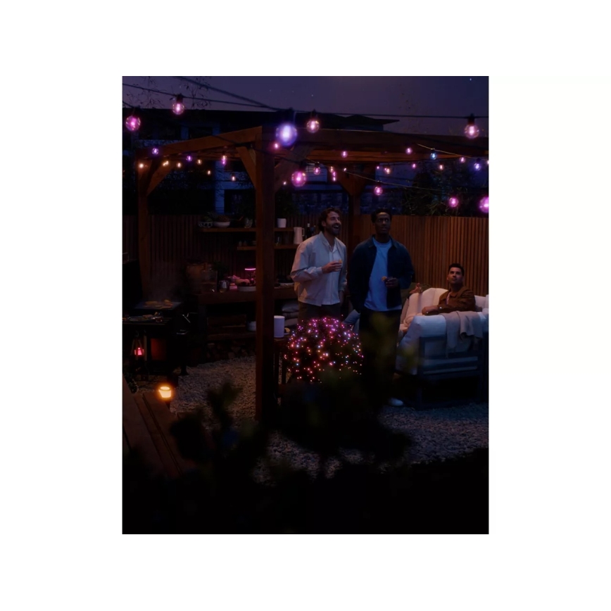 Philips - Hue FESTAVIA cordão de luzes exterior LED RGBW regulável, 20xLED, 14 m, IP65