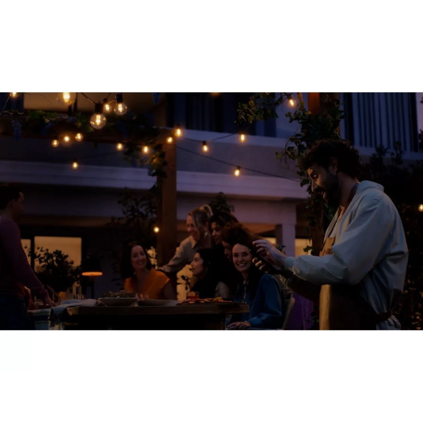 Philips - Hue FESTAVIA cordão de luzes exterior LED RGBW regulável, 20xLED, 14 m, IP65