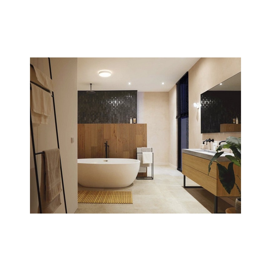 Philips - Luminária de banheiro LED regulável Hue DEVERE LED/33,5W/230V IP44 diâmetro 425 mm 2200-6500K + controlo remoto