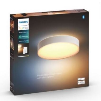 Philips - Luminária de banheiro LED regulável Hue DEVERE LED/33,5W/230V IP44 diâmetro 425 mm 2200-6500K + controlo remoto