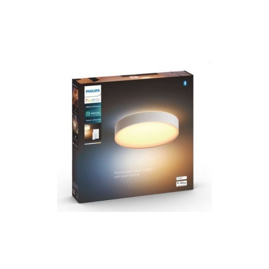 Philips - Luminária de banheiro LED regulável Hue DEVERE LED/33,5W/230V IP44 diâmetro 425 mm 2200-6500K + controlo remoto