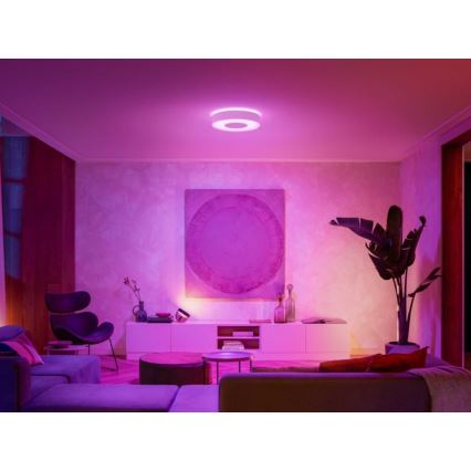 Philips - Luminária de teto LED RGB regulável Hue INFUSE LED/33,5W/230V 2000-6500K diâmetro 381 mm branco