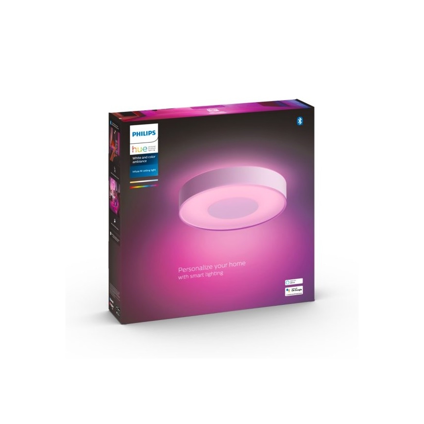 Philips - Luminária de teto LED RGB regulável Hue INFUSE LED/33,5W/230V 2000-6500K diâmetro 381 mm branco