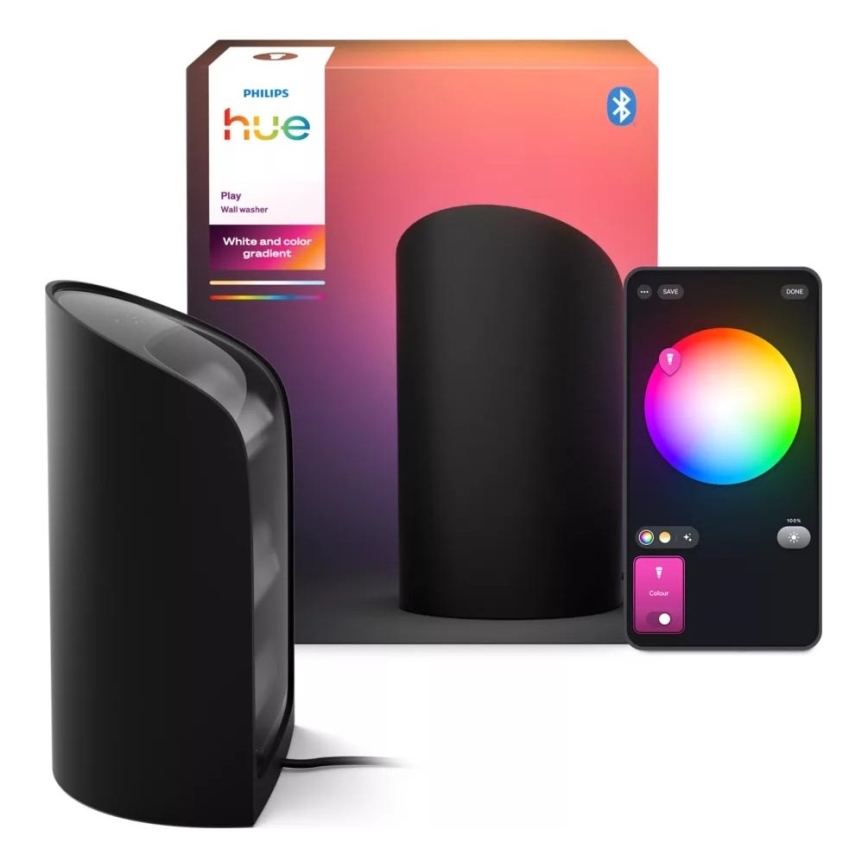 Philips - Hue PLAY projetor LED RGBW dimerizável, 20W/230V, 2000–6500K, preto