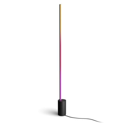 Philips - Lâmpada de pé regulável LED RGBW Hue SIGNE LED/29W/230V 2000-6500K preta