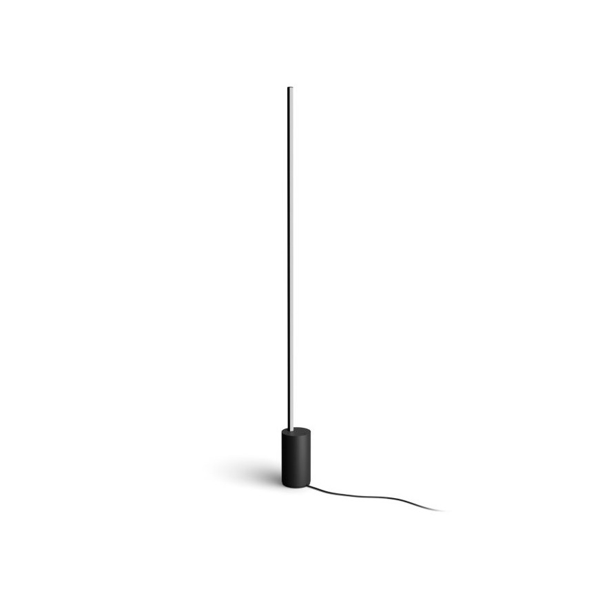 Philips - Lâmpada de pé regulável LED RGBW Hue SIGNE LED/29W/230V 2000-6500K preta