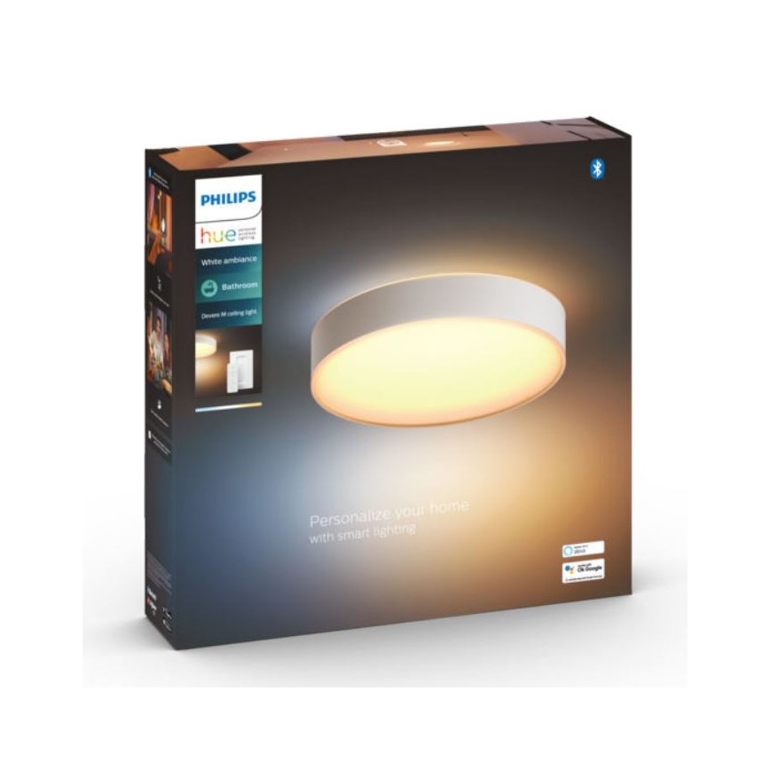 Philips - Iluminação de casa de banho LED com regulação Hue DEVERE LED/19,2W/230V IP44 d. 381 mm 2200-6500K + controlo remoto