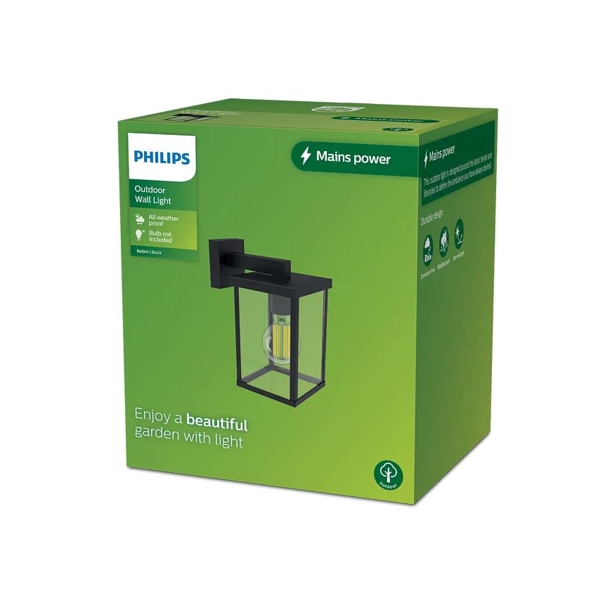 Philips - Iluminação de parede exterior BELLINI 1xE27/25W/230V IP44