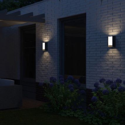 Philips - Iluminação de parede exterior BRIDGE 1xE27/15W/230V IP44