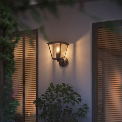 Philips - Iluminação de parede exterior com regulação Hue INARA 1xE27/7W/230V Wi-Fi IP44