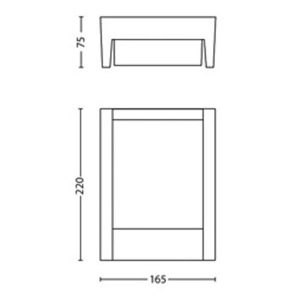 Philips - Iluminação de parede exterior LED ARBOUR LED/3,8W/230V 2700K IP44