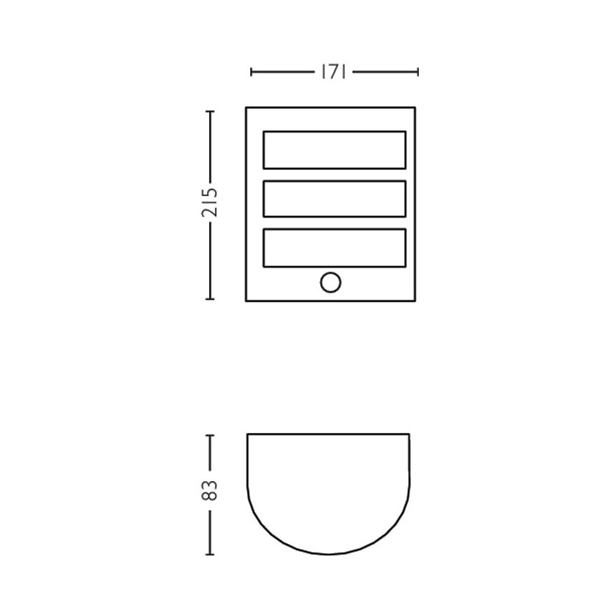 Philips- Iluminação de parede exterior LED com sensor LED/6W/230V 2700K IP44