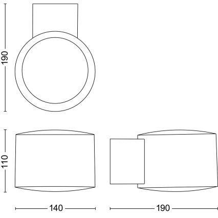 Philips - Iluminação de parede exterior LED OTIS LED/4,3W/230V 2700K IP44