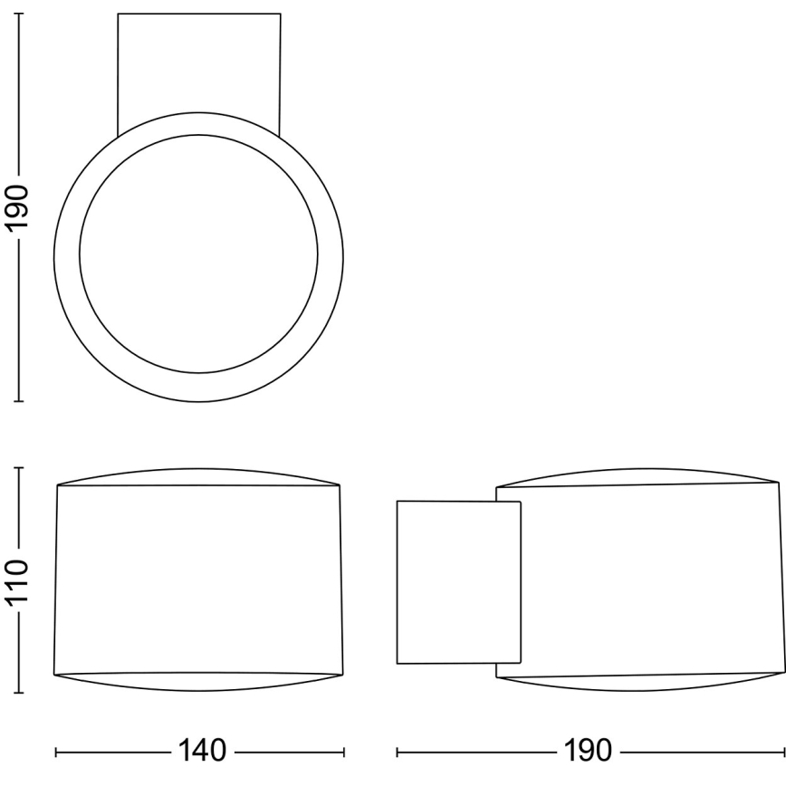Philips - Iluminação de parede exterior LED OTIS LED/4,3W/230V 2700K IP44