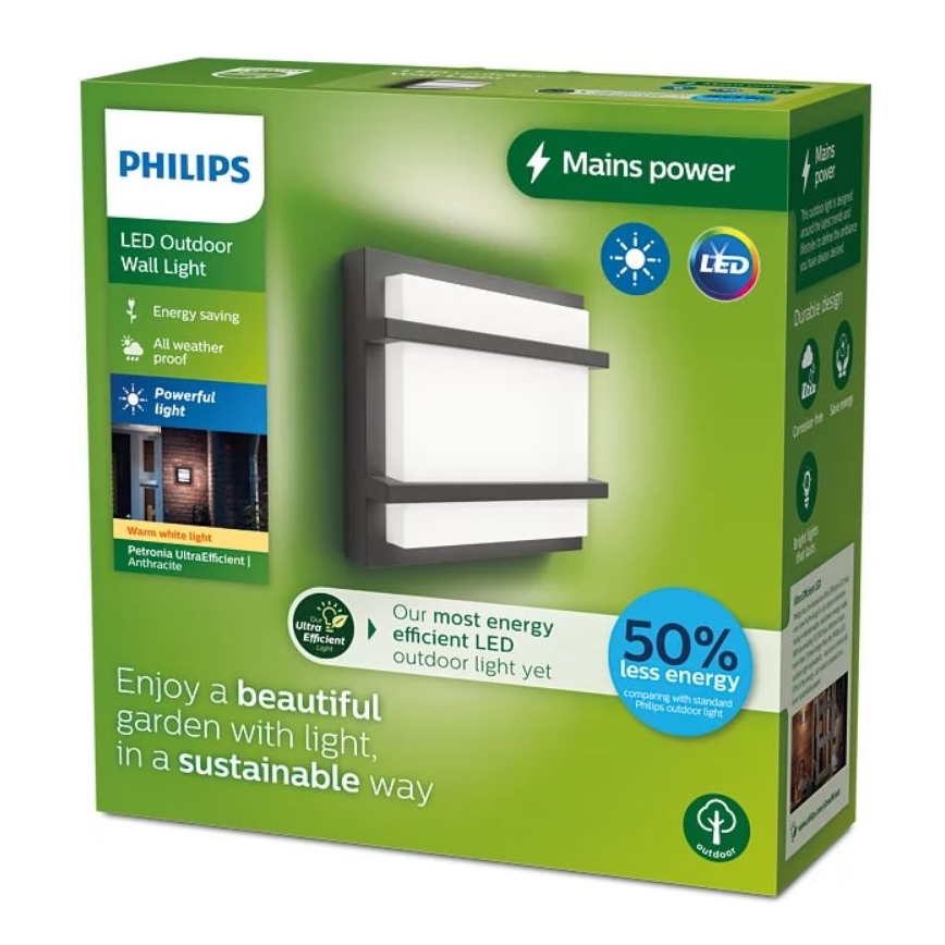 Philips - Iluminação de parede exterior LED PETRONIA LED/3,8W/230V IP44