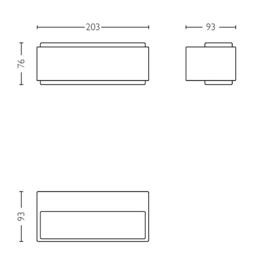 Philips - Iluminação de parede exterior LED STRATOSPHERE LED/3,8W/230V 2700K IP44