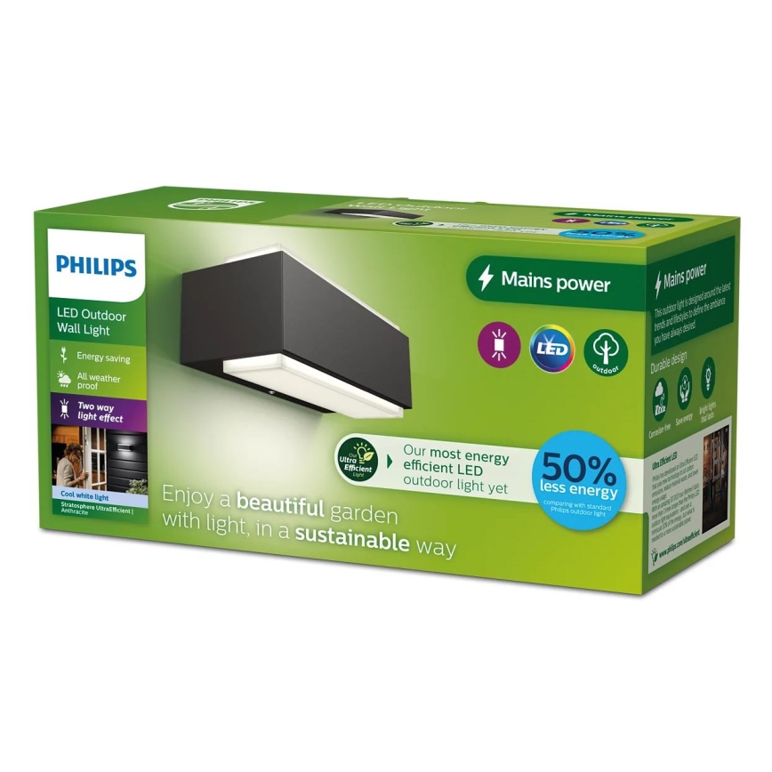 Philips - Iluminação de parede exterior LED STRATOSPHERE LED/3,8W/230V 4000K IP44