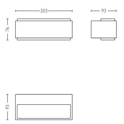 Philips - Iluminação de parede exterior LED STRATOSPHERE LED/3,8W/230V 4000K IP44