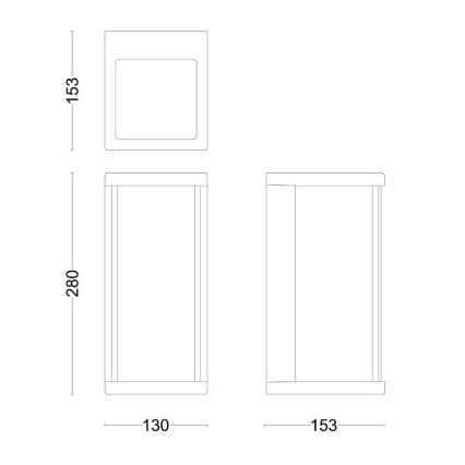 Philips - Iluminação de parede exterior LED ULYZO LED/12W/230V IP44