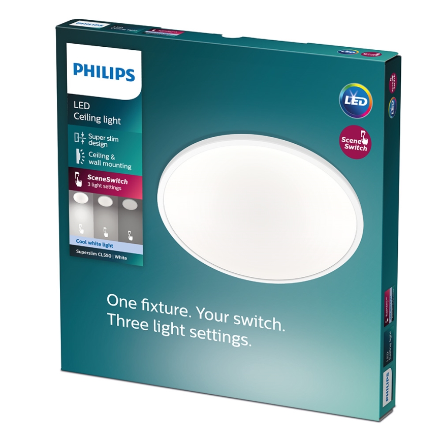 Philips - Iluminação de teto LED com regulação 1xLED/15W/230V 4000K