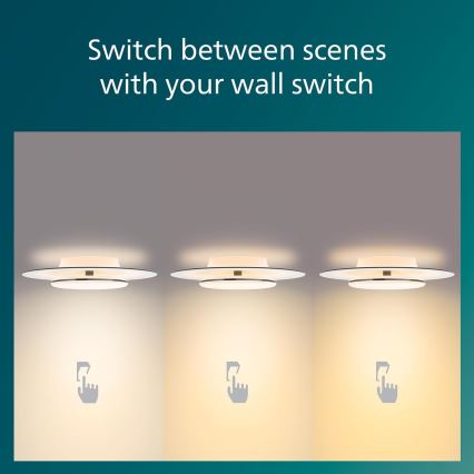 Philips- Iluminação de teto LED com regulação SCENE SWITCH LED/30W/230V 2700K preto