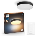 Philips - Iluminação de teto LED com regulação Hue ENRAVE LED/33,5W/230V 2200-6500K d. 425 mm preta + controlo remoto