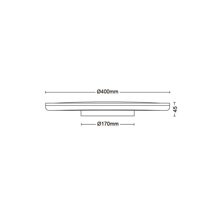 Philips - Iluminação de teto LED com regulação SCENE SWITCH LED/22W/230V diâmetro 40 cm 2700K preto