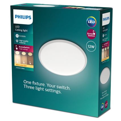 Philips - Iluminação de teto LED com regulação SCENE SWITCH LED/12W/230V