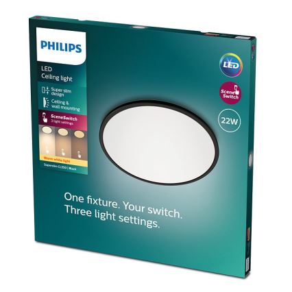 Philips - Iluminação de teto LED com regulação SCENE SWITCH LED/22W/230V