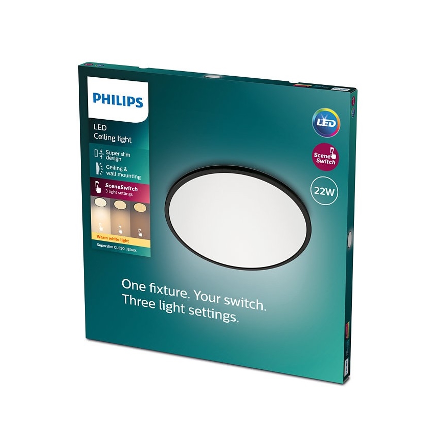 Philips - Iluminação de teto LED com regulação SCENE SWITCH LED/22W/230V