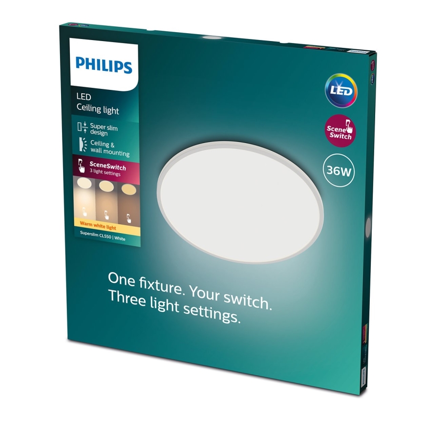 Philips - Iluminação de teto LED com regulação SCENE SWITCH LED/36W/230V