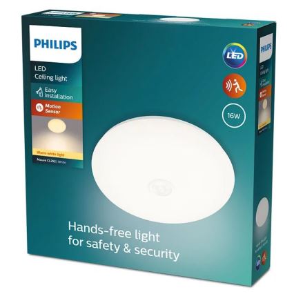 Philips - Iluminação de teto LED com sensor LED/16W/230V 2700K
