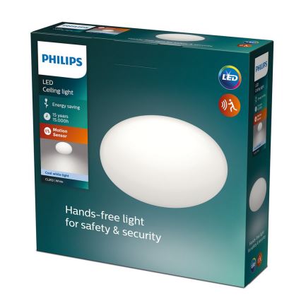 Philips - Iluminação de teto LED com sensor 1xLED/12W/230V 4000K