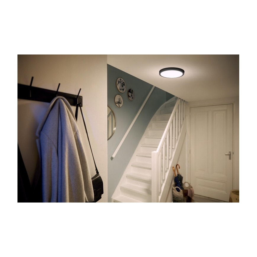 Philips - Iluminação de teto LED LED/12W/230V 2700K preta