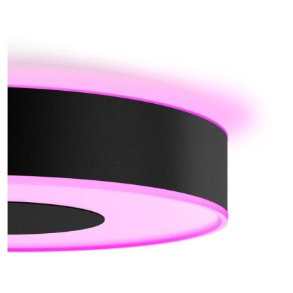 Philips - Iluminação de teto LED RGB com regulação Hue INFUSE LED/52,5W/230V 2000-6500K d. 425 mm preta